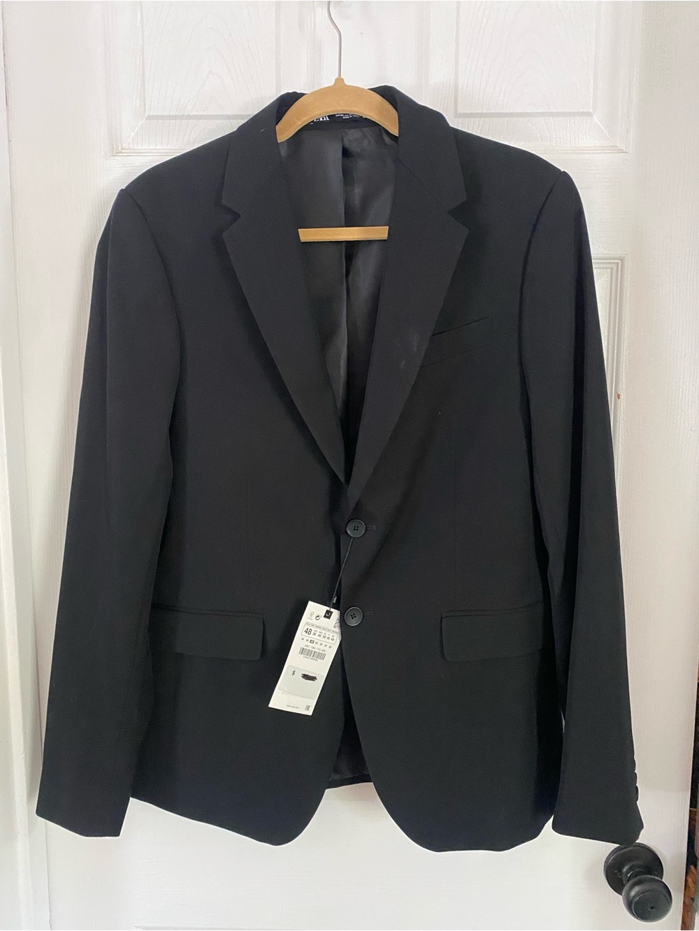 Zara Black Two-Button Men's Blazer